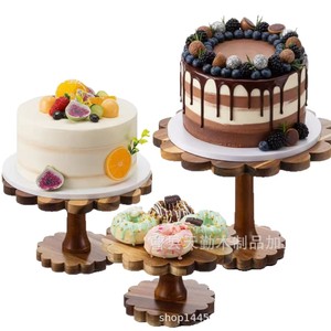 ชั้นวางขนมหวานไม้แบบตั้งโต๊ะสำหรับวางข้ามพรมแดน สามารถถอดประกอบได้ ใช้สำหรับวางเค้กแต่งงาน ขนมขบเคี้ยว และขนมหวาน - Product Image 1