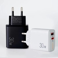 SKYLIGHT SK-PD31 30W Multi-Protocol PD QC3.0 Pengisi Daya Cepat Adaptor Daya Port Ganda Tipe-C/USB-A Colokan EU/US/UK