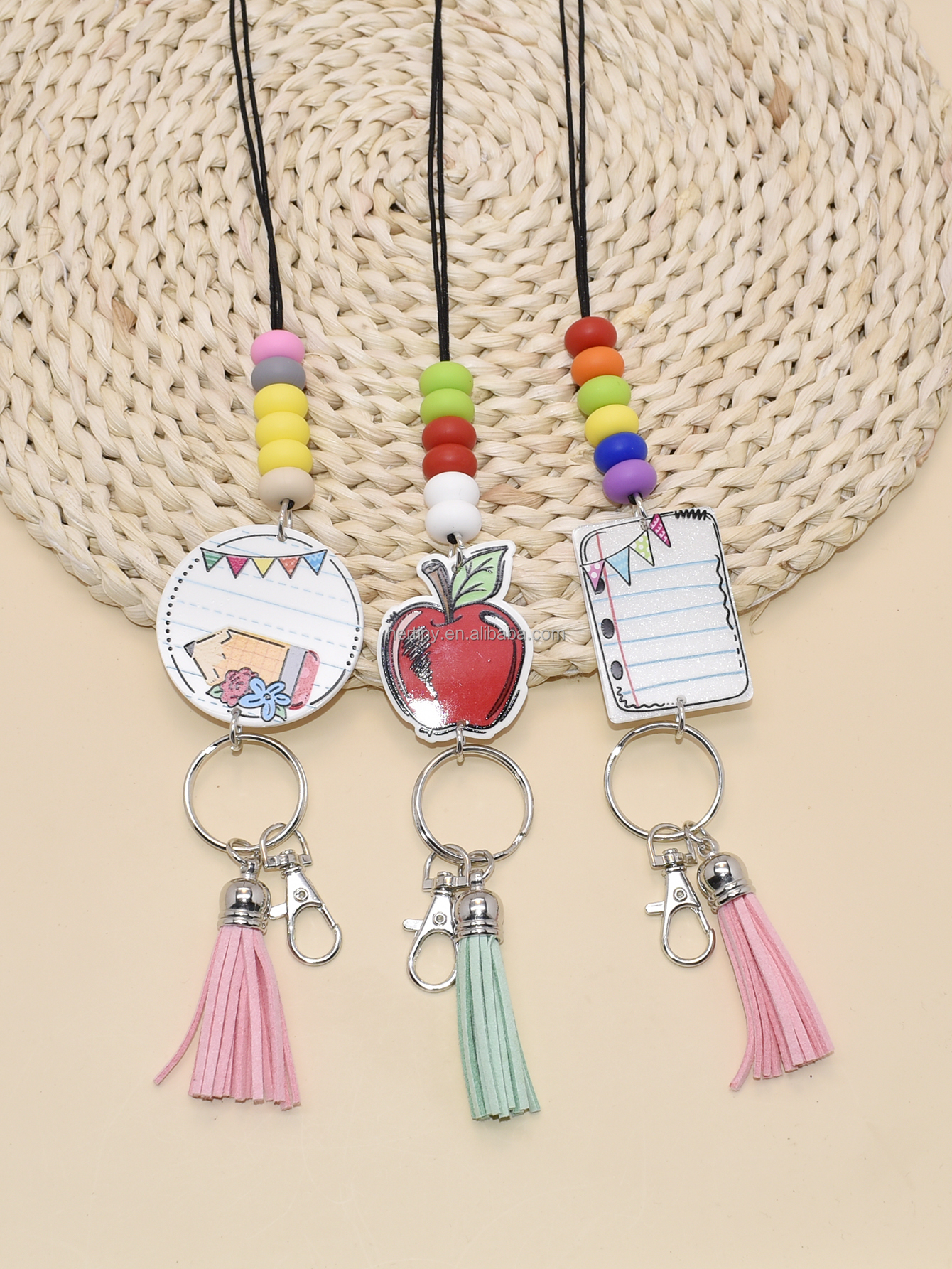Bling Rhinestone Silicone Eco-Friendly ID Card Holder Decorative Neck Lanyards Image 3