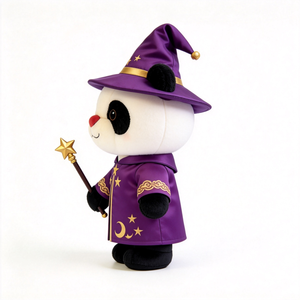 Peluche de Panda <span class=keywords><strong>Mago</strong></span> para Halloween 2026, Lindo Peluche de Panda con Disfraz Morado, Peluche Suave de Panda con Ropa de <span class=keywords><strong>Mago</strong></span> para Fiestas Infantiles - Product Image 6