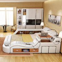 Ensemble de draps de lit design moderne et élégant pour lit King Size, en coton extensible, pour adultes et tout-petits, pour lits rembourrés avec rangement, fabriqué en Chine