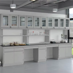 Table moderne robuste et fonctionnelle organisée <span class=keywords><strong>de</strong></span> laboratoire en métal avec étagères en verre pour la <span class=keywords><strong>recherche</strong></span> <span class=keywords><strong>scientifique</strong></span> et l'éducation - Product Image 2