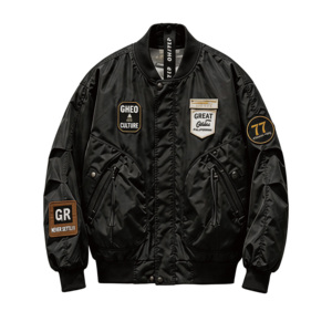 Custom Logo Thin Bomber <strong>Jacket</strong> <strong>for</strong> <strong>Men</strong> Long Sleeves and Stand Collar Fashionable <strong>Baseball</strong> Style with Nonwoven Weaving Method - Product Image 6