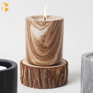 Vase de bougie en ciment de décoration de maison moderne pot en céramique de bougie parfumée avec design en <span class=keywords><strong>marbre</strong></span> - Product Image 1