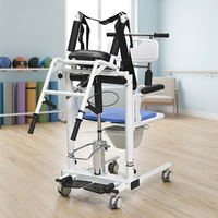 Lève-personne hydraulique pliable blanc portable, dispositif médical pratique pour le transfert de patients