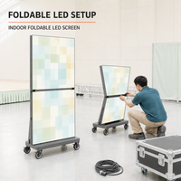 Écran LED transparent P3.91 pliable, mur vidéo 4K HDR10 avec luminosité de 1200 cd et garantie de 2 ans pour affichage en vitrine