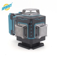 JSPERFECT 4D 16  Niveau laser vert à 360 degrés, niveau laser 360 avec boîte en plastique