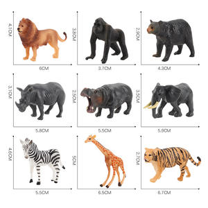 Set de 12 Miniaturas de Animales Salvajes, Modelos Sólidos de Panda, Jirafa y Cebra - Product Image 5