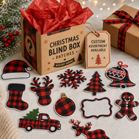 Patch brodé créatif et écologique en chenille pour arbre de Noël, jouet éducatif pour enfants, Joyeux Noël