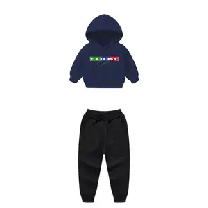 Wholesale Casual Toddler Sweat Suits Clothing Jogger Babies Winter Hoodies Set Kids Boys Sport Clothes Children Clothe