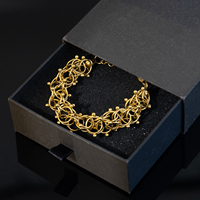 Nouveau Bijou de Mode Chaîne Lanterne Tressée Épaisse 15mm Bracelet 19mm Ensemble Collier Biais Or 18K en Acier Inoxydable pour Hommes et Femmes