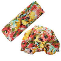 Juego de Diademas de Algodón para Mamá y Bebé, Lazo de Flores, Turbante para Recién Nacido, Lazos Florales para el Cabello de Niños, Sombreros, Accesorios para el Cabello de Bebé