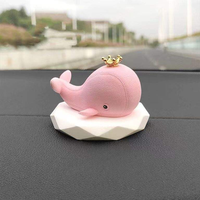 Diffuseur d'arôme pour voiture en forme de baleine bleue, clip de ventilation moderne, motif animal de dessin animé mignon