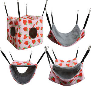 Pour <span class=keywords><strong>Amazon</strong></span> quatre pièces ensemble de hamac pour animaux de compagnie pour petits animaux pour planeurs de sucre Chipmunks-printemps été solide <span class=keywords><strong>lit</strong></span> de cochon d'inde suspendu - Product Image 5