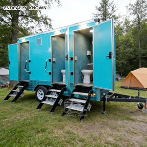 Remorque de toilettes mobiles robustes et résistantes aux intempéries pour chantier naval, maritime et construction extérieure - Product Image 1