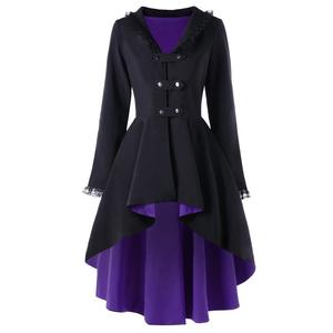 Abrigo Gótico con Botones para Mujer, Disfraz de Halloween, Abrigo con Corsé de Encaje, Chaqueta Larga Victoriana, Estilo Steampunk, Vestido Maxi Vintage para Fiesta - Product Image 5