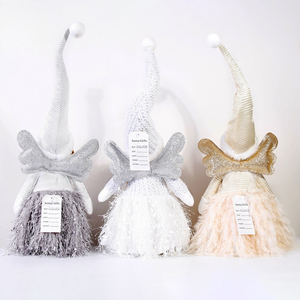 Muñeco de Gnomo Ángel Retráctil, Adorable Figura de Peluche Ecológica Navideña, Piernas Largas, Material de Poliéster, 39 cm, Decoración Festiva - Product Image 4
