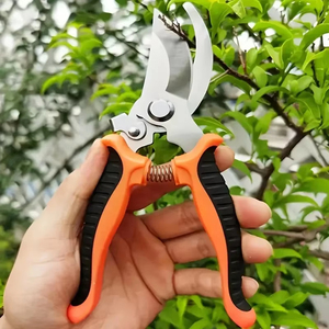 Ciseaux horticole multifonctionnels en acier inoxydable, forme bec d'oiseau, pour la taille des branches et la cueillette des fruits, avec fonction d'économie d'effort - Product Image 1