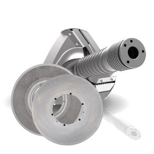 Alta tecnología <span class=keywords><strong>Erema</strong></span> 420mm diámetro 150um-180um filtro extrusor máquina de reciclaje de plástico filtro Laster pantalla láser - Product Image 1