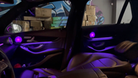Lampu Atmosfer Mobil LED 64 Warna Terlaris untuk Benz C Class W205 GLC Class X253 2015-2022 Aksesoris Interior Mobil