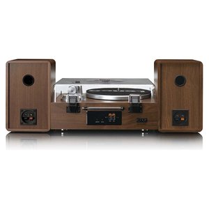 Système Hi-Fi Lenco Mc 860Wdsi avec tourne-disque, Bluetooth, radio DAB/FM, sortie 2x 30W, finition bois argenté - Product Image 4