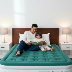 OUTAFUN Queen Size PVC Blow up Mattress Durable Eco-Friendly <strong>Air</strong> <strong>Bed</strong> with Built-In Pump for Home Furniture Hospital Bedroom - Product Image 1