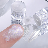 Aurora Ongles Poudre Fine Glitters Effet Métallique Pigments Gel Vernis Chrome Holographique Poudres Moonlight Mirror Nail Powder