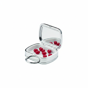 Portapillole con specchio 55x55 mm, custodia compatta per la conservazione dei farmaci - Product Image 2
