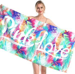Toalla de playa de microfibra de secado rápido con estampado de nombre personalizado de fábrica Toalla de playa sin arena de verano con logotipo - Product Image 5