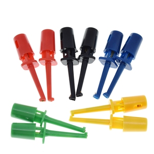 TZT 10Pcs Mini Single <strong>Test</strong> Hook <strong>Clip</strong> <strong>Test</strong> Probe for Electronic Testing <strong>IC</strong> Grabber Small Size Round Crocodile <strong>Clip</strong> - Product Image 4