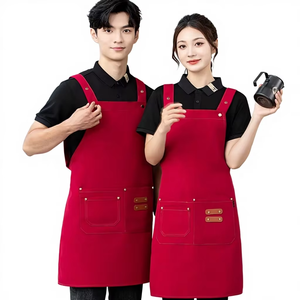 Tablier sans manches en toile imperméable, respirant et lavable, unisexe, pour serveurs dans les restaurants, boulangeries et bars - Product Image 6