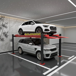 SolidParking FP-360, élévateur de voiture portable à 4 poteaux, certifié CE, 3600 kg, vérins hydrauliques, gain de place, garantie de 12 mois - Product Image 1