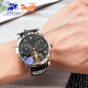 นาฬิกาข้อมือผู้ชาย Longnes Luxury รุ่น 8051 ตัวเรือนสแตนเลสสตีล โครงสร้างเปลือย ระบบตูร์บิญอง ออโตเมติก สาย Longinesing - Product Image 4