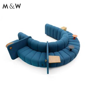 M&W Divani Modulari da Relax di Lusso dal Nuovo Design Curvo in Tessuto per Sala d'Attesa e Ufficio - Product Image 3