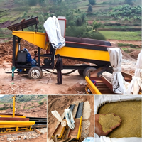Machine à laver l'or industrielle, boîte à sluice en acier inoxydable avec tamis vibrant pour l'extraction de l'or dans le sable de rivière