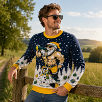 Pull de Noël moche pour homme, tricoté, pour adulte, saison hivernale, du fabricant OEM