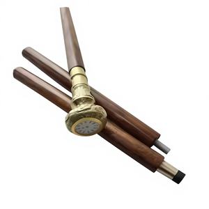 Bastón de Madera Maciza Hecho a Mano, Pulido, Decoración para el Hogar, Regalo con Diseño de Naturaleza Muerta para el Día del Padre, Artesanía - Product Image 1