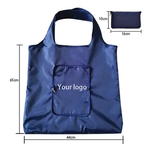 Benutzer definierte recyceln Polyester wieder verwendbare Einkaufstasche Einkaufstasche faltbare Einkaufstasche mit Logo