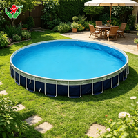 Piscine à structure robuste en acier, idéale pour les fêtes et les loisirs en plein air