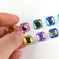 Pegatinas con Logo 3D Glitter Pegatinas holográficas Impresión en caliente Deluxe Impermeable Pegatinas de vinilo personalizadas