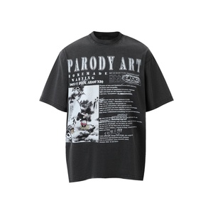 T-shirt de marque streetwear de haute qualité, coupe classique, effet délavé rétro, imprimé cartoon vintage, manches courtes, 100% coton respirant pour homme - Product Image 1