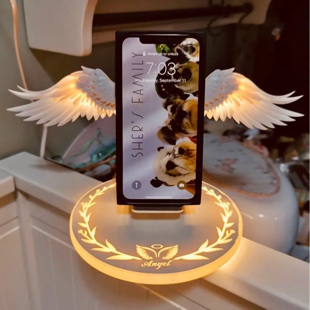 Amazon original Offre Spéciale ailes d'ange chargeur sans fil meilleur cadeau de noël sans fil chargeur