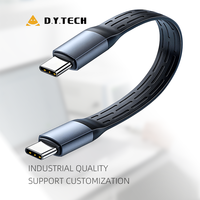 Kabel Data typc-c, 240W PD 8K/60Hz 40Gbps logam tembaga murni USB 4.0 TYPE-C pria pengisian daya Cepat datar