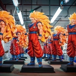 Figura de juguete de dibujos animados de PVC ecológico <span class=keywords><strong>Super</strong></span> Saiyan JT-025 2% <span class=keywords><strong>Super</strong></span> Three <span class=keywords><strong>Goku</strong></span> de pelo amarillo, en caja para exhibición en escritorio - Product Image 2