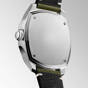 Montre mécanique automatique vintage avec petite seconde, lunette cannelée et bracelet en cuir pour homme Longinesing - Product Image 6