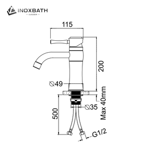 Nóng lạnh phòng tắm lưu vực tap đơn-lỗ chìm Mixer vòi với gốm van lõi nước hoàn hảo tap cho phòng ngủ ứng dụng - Product Image 1