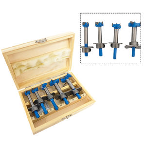 Jeu de 5 forets Forstner réglables de 15 à 35 mm pour découper des trous de charnière pour portes d'armoires en bois - Product Image 2