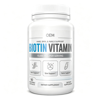OEM Toptan Biotin Vitamin Kapsülleri 90 Adet Toplu 10000mcg Besin Takviyesi Özel Etiket Distribütör Tedariki İçin