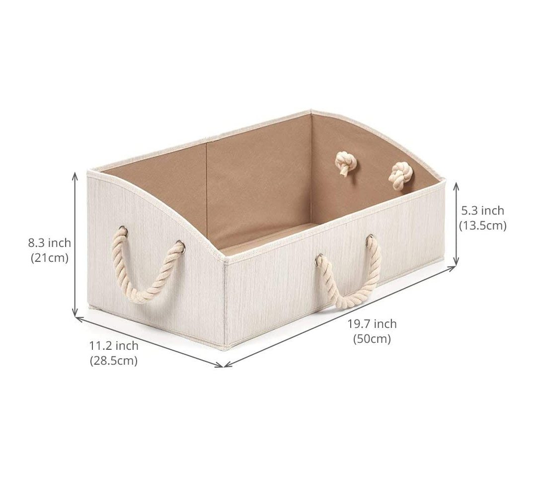 Factory Wholesale Home Storage Organization Bins with Rope Handles Underwear Storage Box