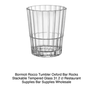 Vaso Oxford Bar Rocks Glass 31.2 cl H 9.9 cm Ø 8.5 cm Templado Imp. Bormioli Rocco - Product Image 2